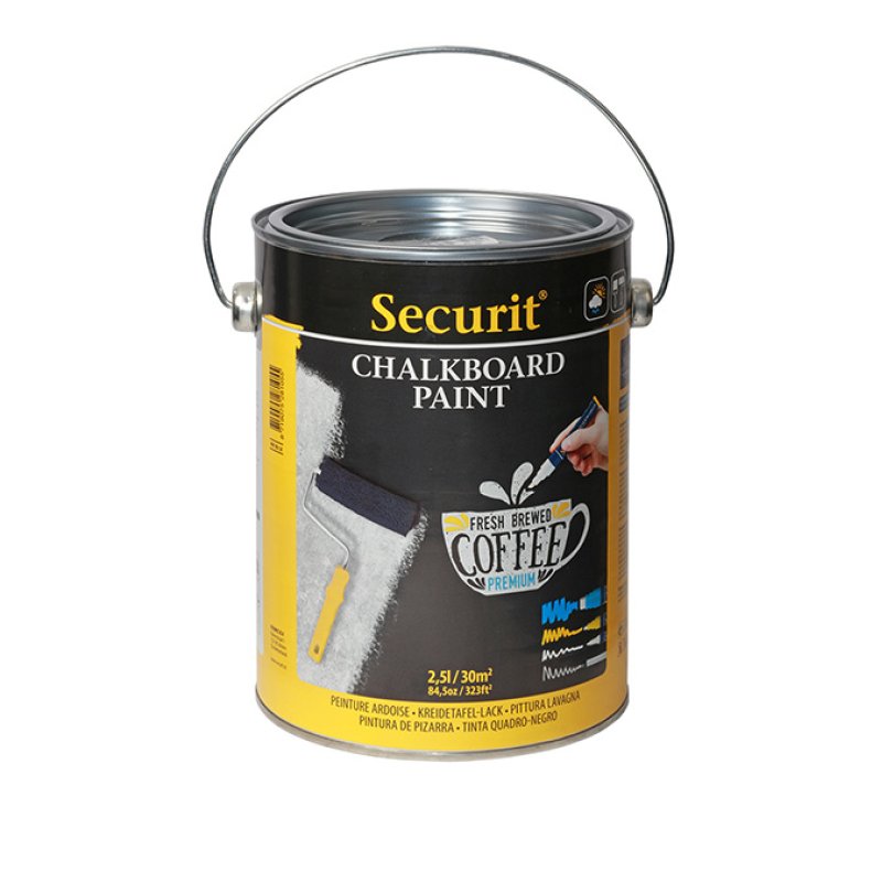 Securit PNT-BL-LA peinture acrylique 2500 ml Noir Pot Tube