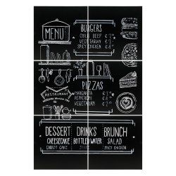 Securit Ardoise murale Silhouette CHALKBOARD XXL, set de 6