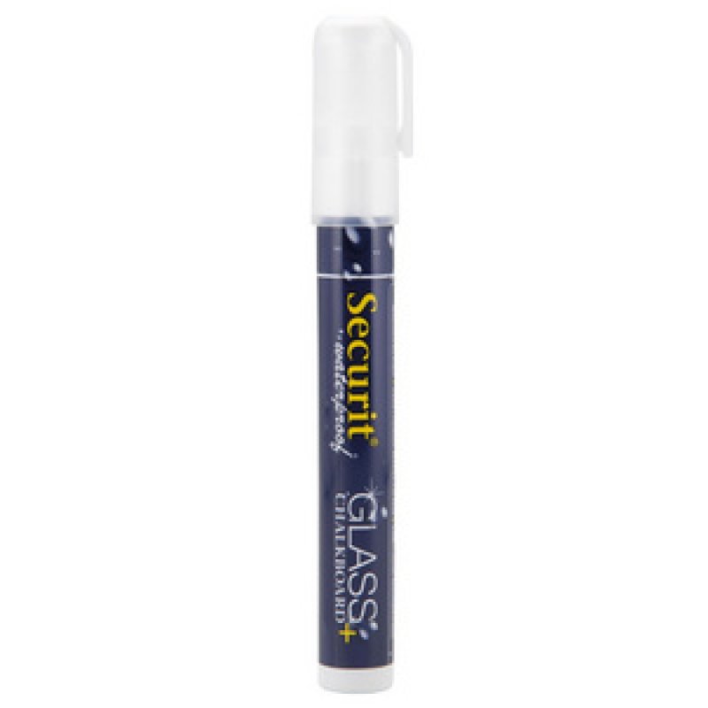 Securit Feutre-craie WATERPROOF MEDIUM, blanc
