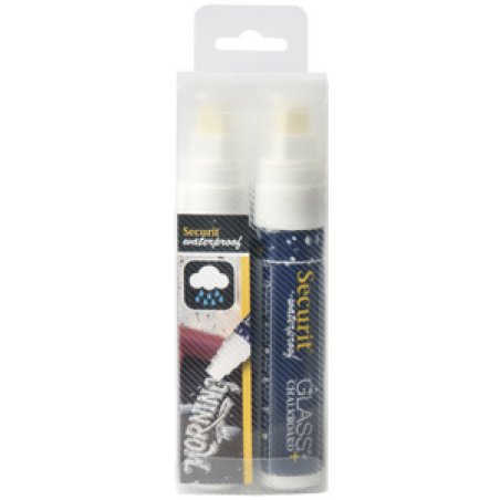 Securit Feutre-craie WATERPROOF LARGE, blanc