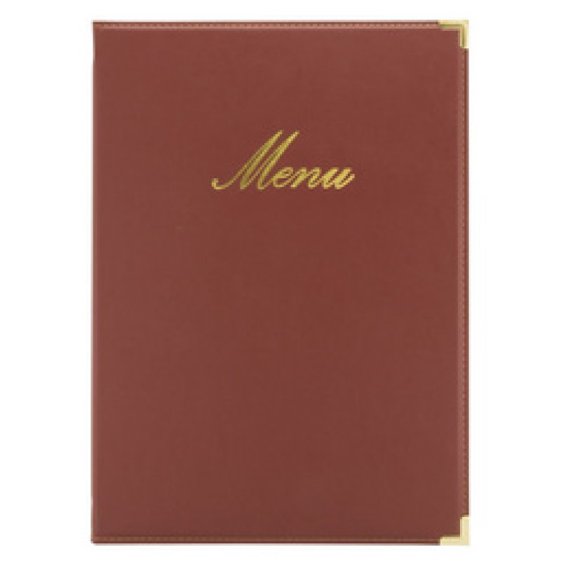 Securit Protège-menus CLASSIC, A4, bordeaux