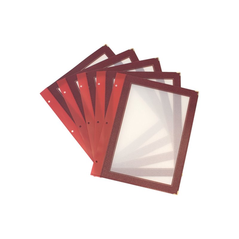 Securit Inserts pour protège-menus WOOD, bordeaux