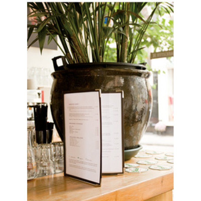 Securit Porte-menu CRYSTAL, A4, pour 2 feuilles