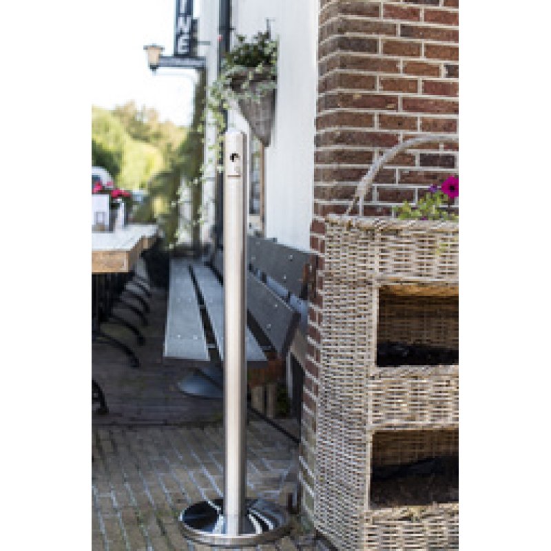 Securit Système cendrier au sol SMOKER POLES - socle, argent