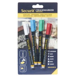 Securit Feutre-craie ORIGINAL SMALL, set de 4, pastel