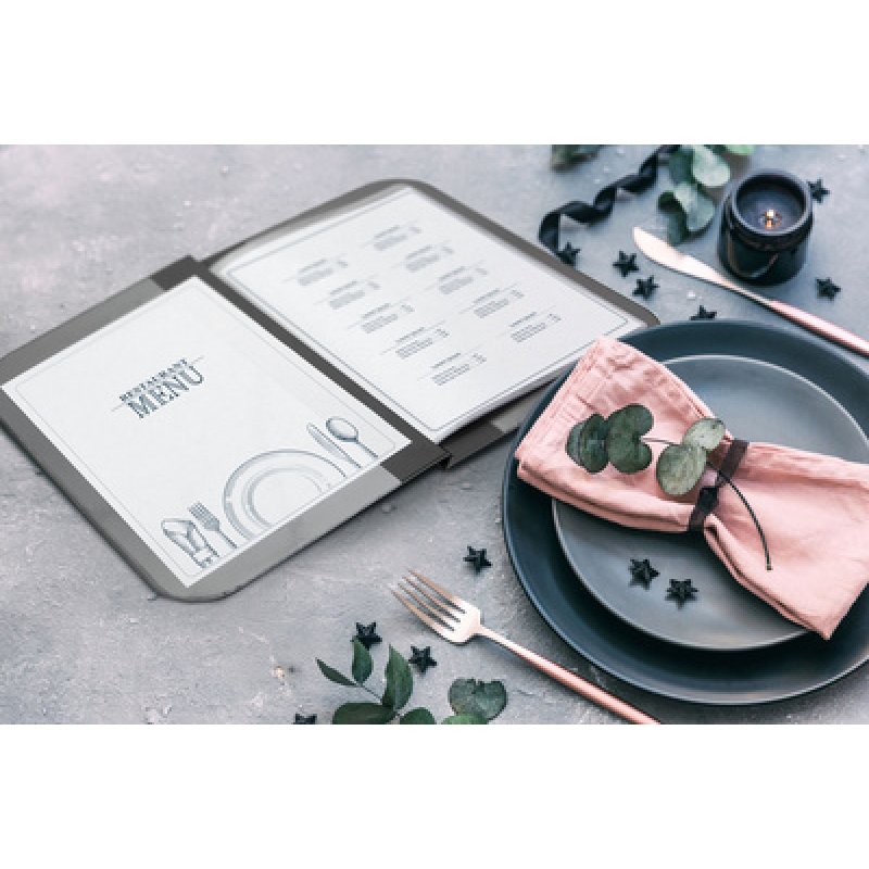 Securit Protège-menus ESSENTIAL, A5, noir