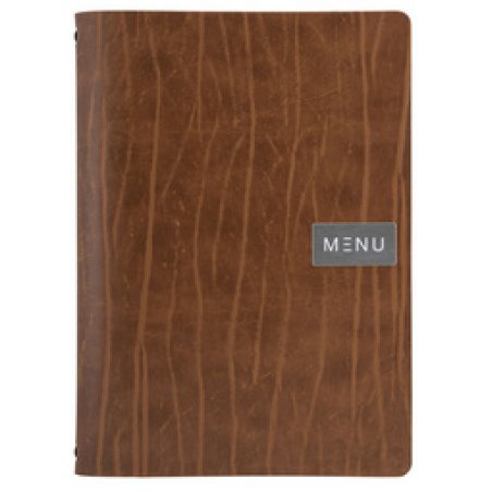 Securit Protège-menus "RUGA", A4, en cuir, marron