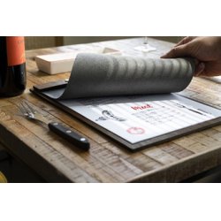 Securit Porte-menu "Walnut Leather", A4