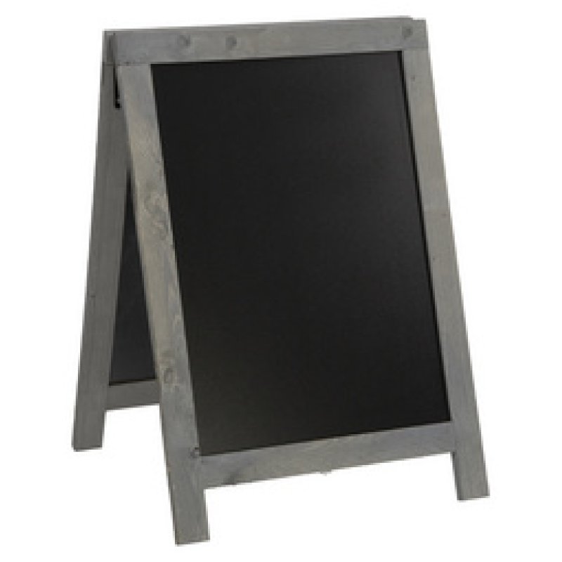 Securit Panneau trottoir NATURE, avec tableau noir, gris