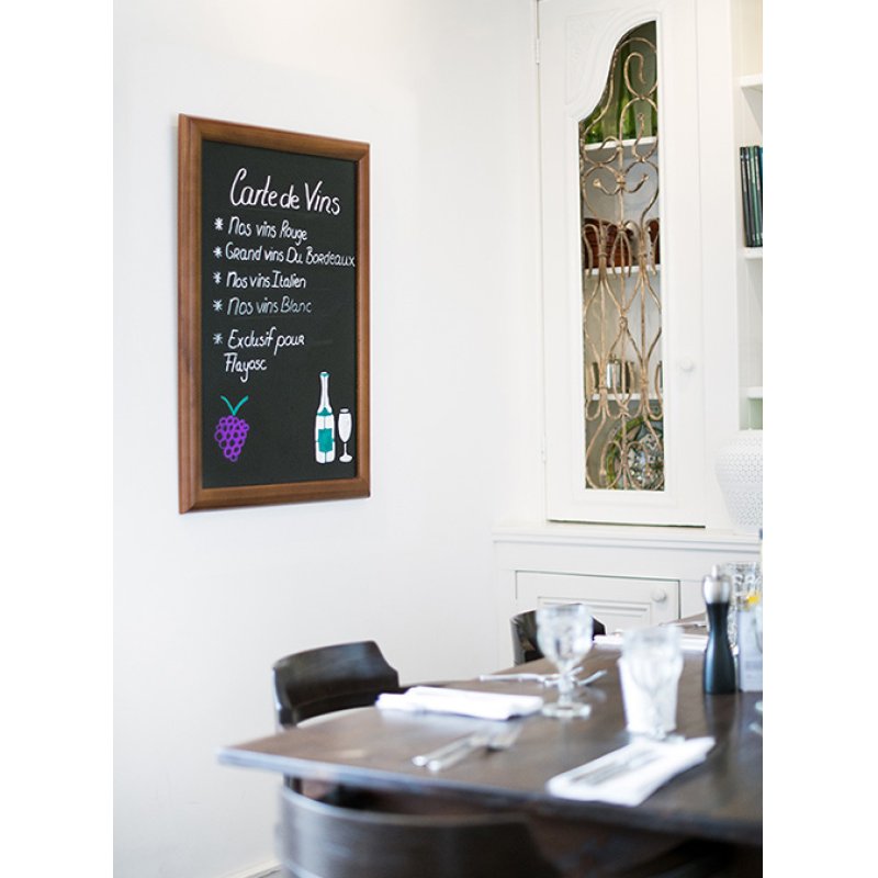 Securit WBU-DB-50 chalk board Black, Brown Melamine, Metal, Resin, Wood