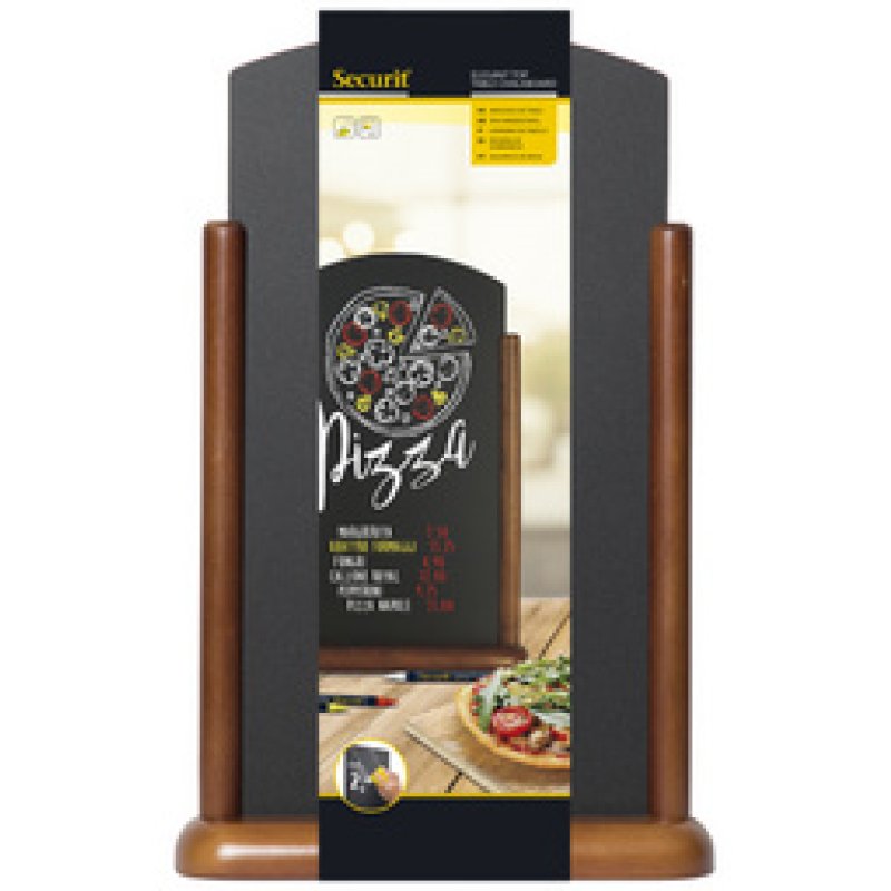 Securit Ardoise de table TOP, grand, brun foncé