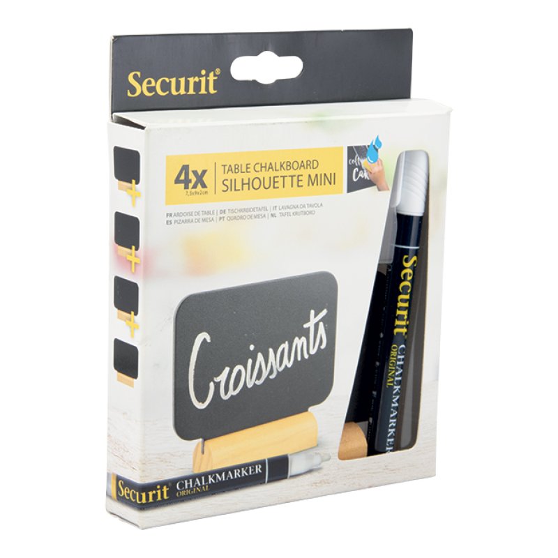 Securit FBT-RECT-4 chalk board Black Melamine, Resin, Wood