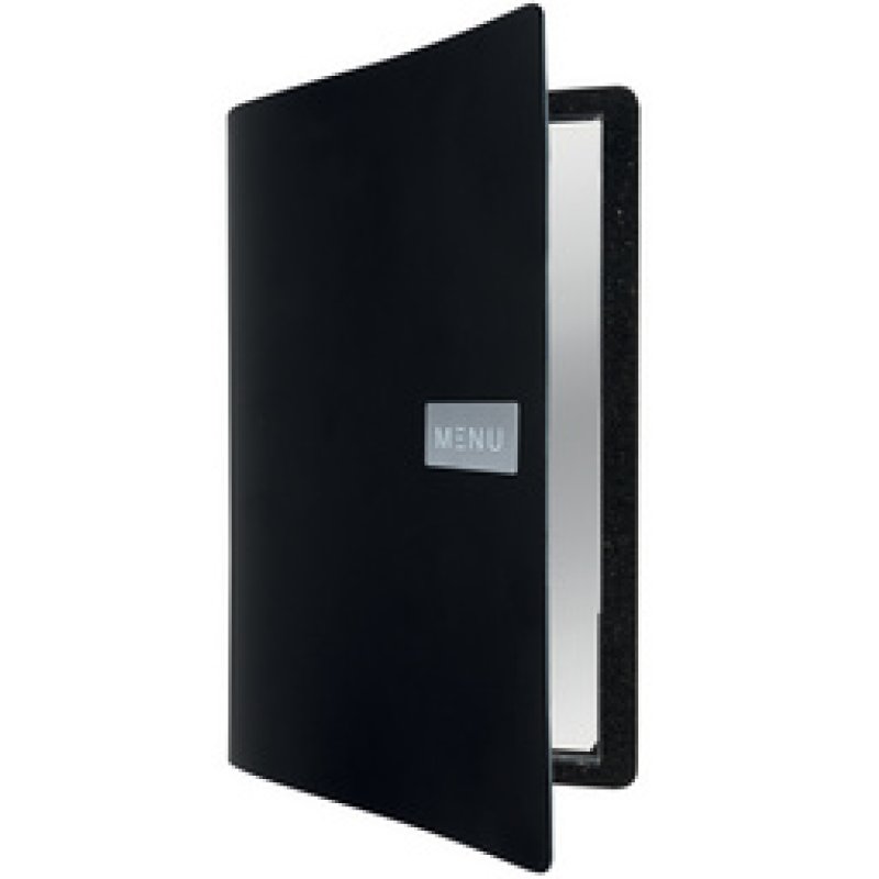 Securit Protège-menus RAW, A4, cuir véritable, blanc