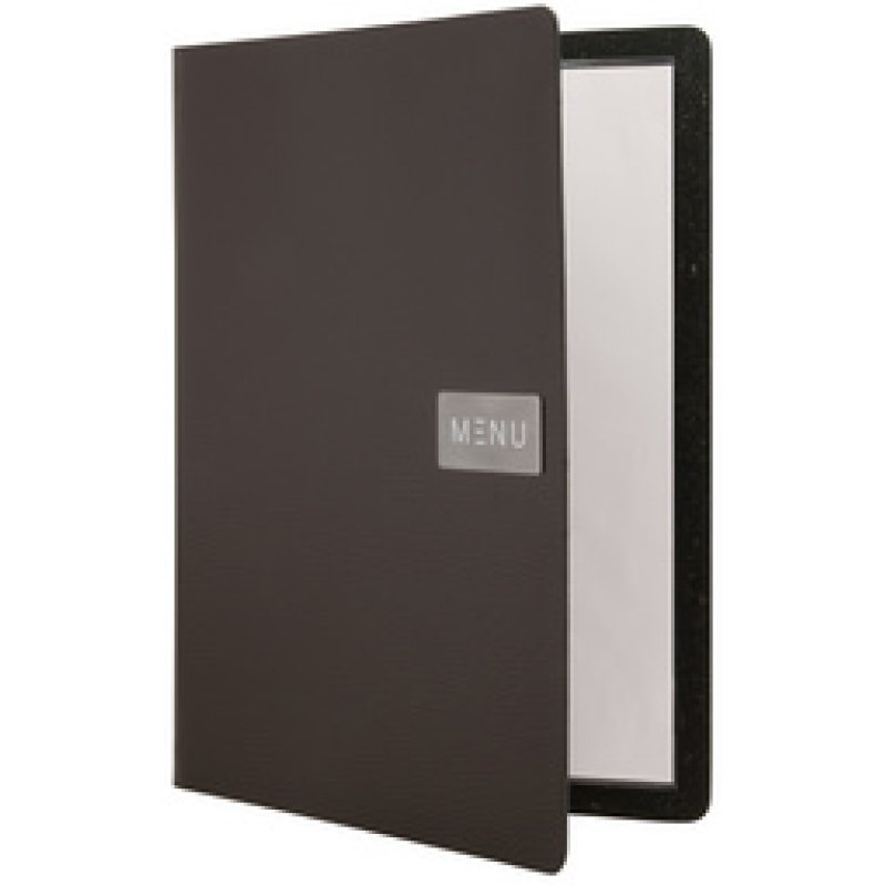 Securit Protège-menus RAW, A4, cuir véritable, blanc