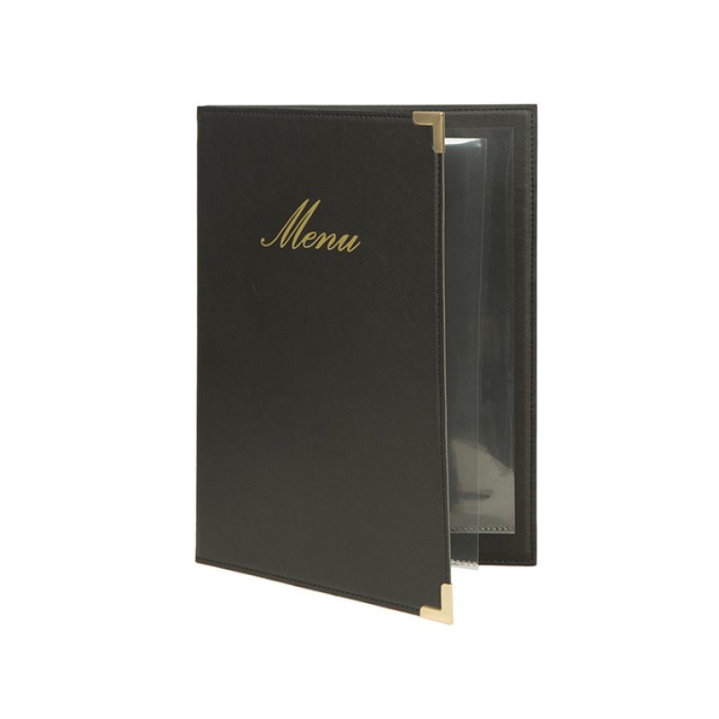 Securit Protège-menus CLASSIC, A5, noir