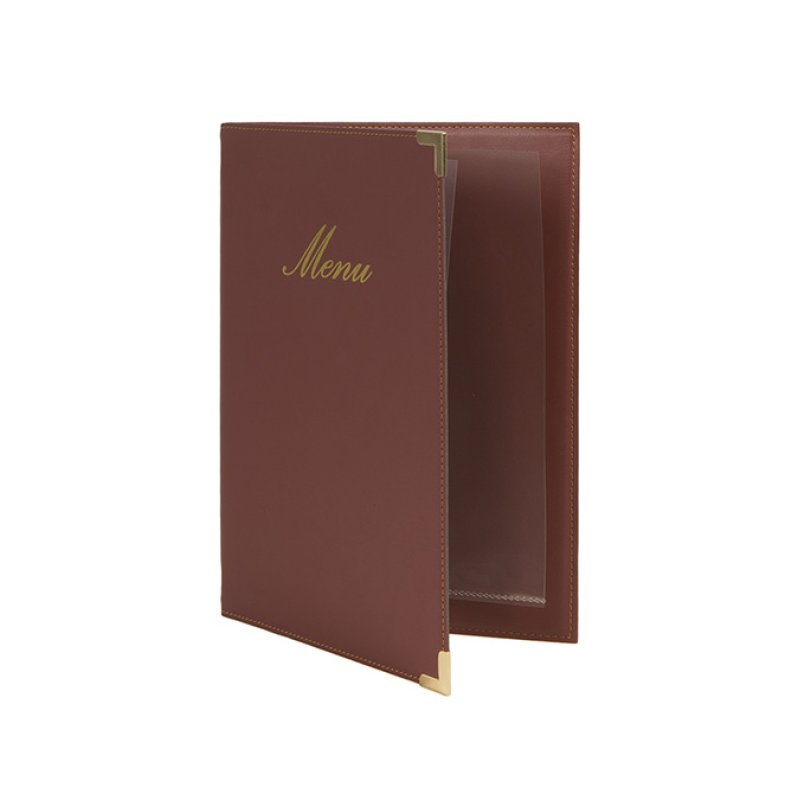 Securit Protège-menus CLASSIC, A5, rouge bordeaux