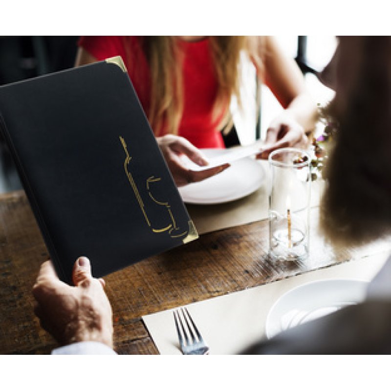 Securit Carte de boissons BASIC, A4, noir