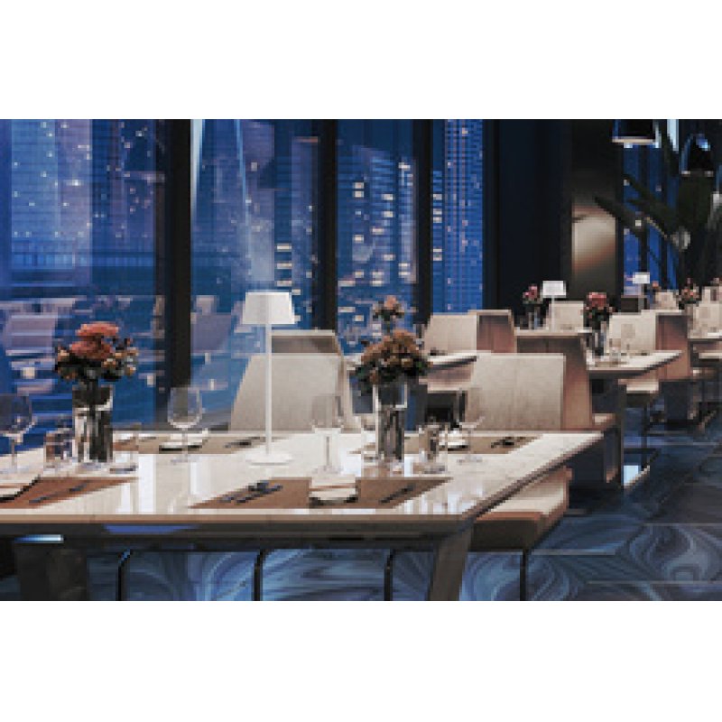 Securit Lampe de table à LED sans fil GEORGINA, noir