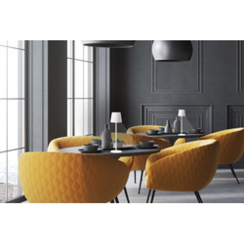 Securit Lampe de table à LED sans fil FELINE, blanc