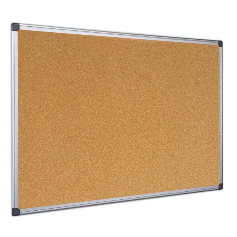 Bi-Office Maya Cork Board Fixed bulletin board Aluminium, Black, Wood