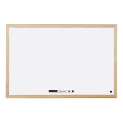 Bi-Office Tableau blanc, cadre en bois, (L)600 x (H)400 mm