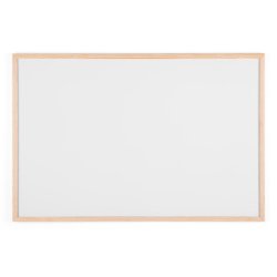 Bi-Office Tableau blanc, cadre en bois, (L)900 x (H)600 mm