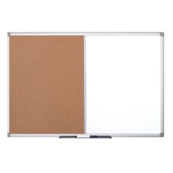 Bi-Office Tableau mixte, tableau blanc / liège, 900x600 mm