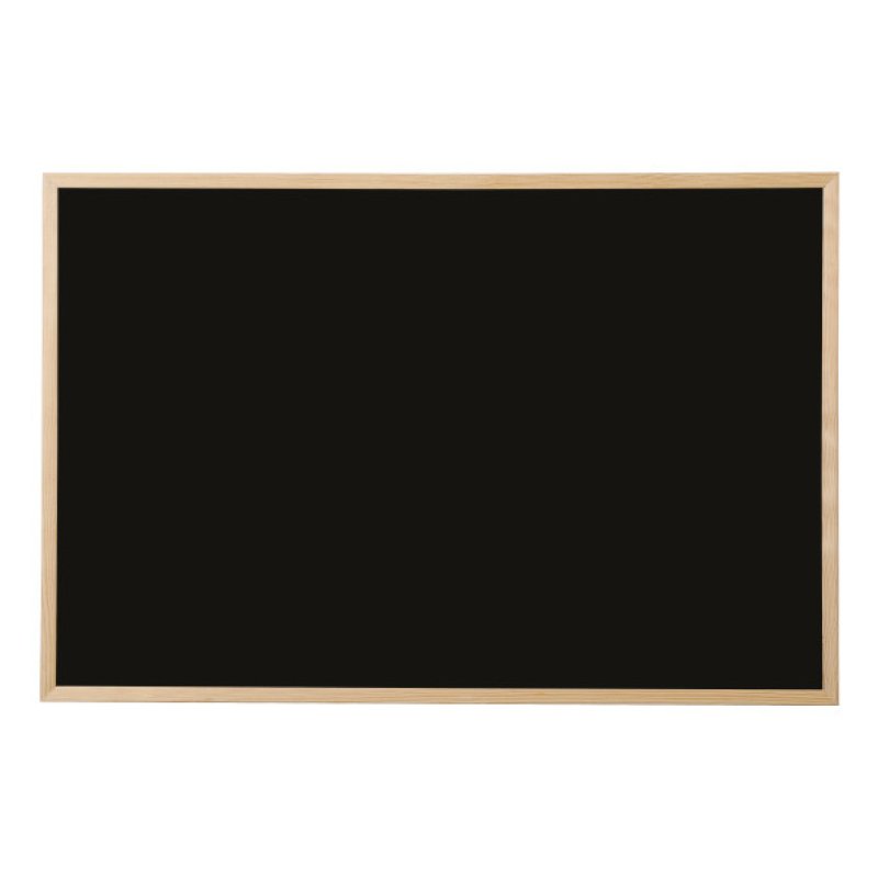 Bi-Office Tableau noir, bois naturel, 400 x 300 mm, noir