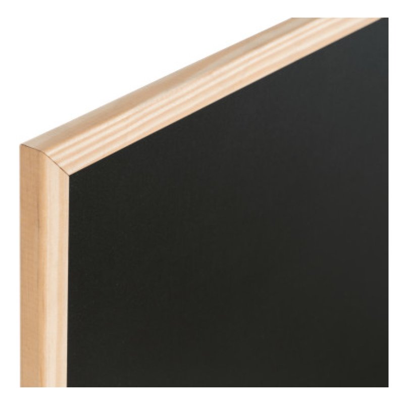 Bi-Office Tableau noir, bois naturel, 600 x 400 mm, noir