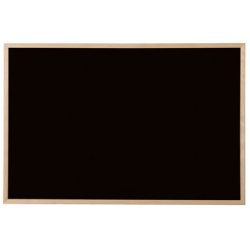 Bi-Office Tableau noir, bois naturel, 800 x 600 mm, noir