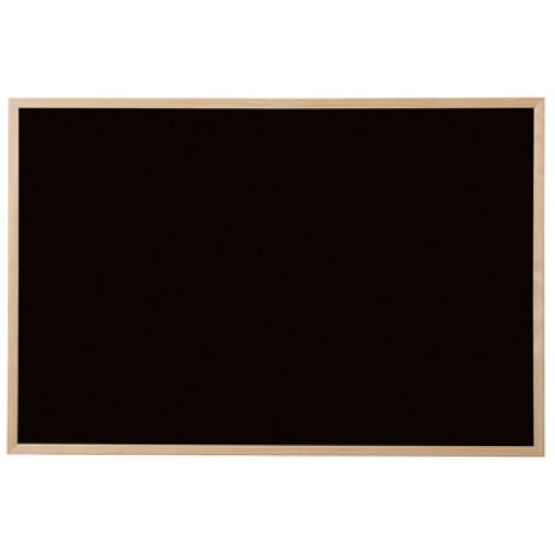 Bi-Office Tableau noir, bois naturel, 800 x 600 mm, noir