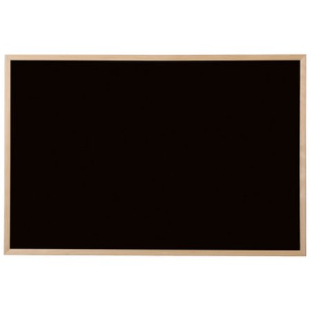 Bi-Office Tableau noir, bois naturel, 800 x 600 mm, noir