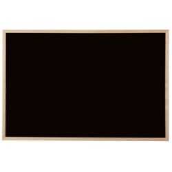 Bi-Office Tableau noir, bois naturel, 900 x 600 mm, noir