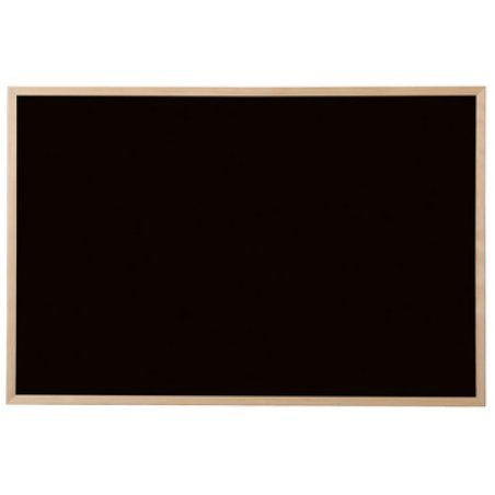 Bi-Office Tableau noir, bois naturel, 900 x 600 mm, noir