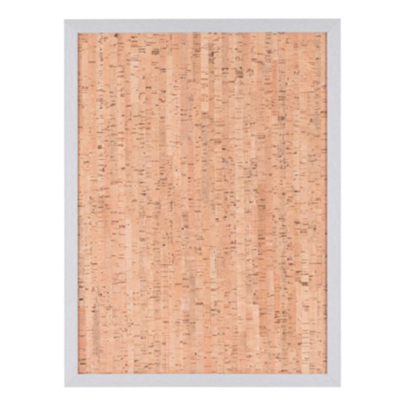 Bi-Office Tableau design en liège, 600 x 400 mm, argent