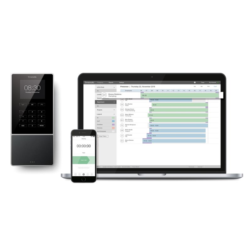 Safescan TimeMoto TM-616 Black Proximity card AC TFT Ethernet LAN