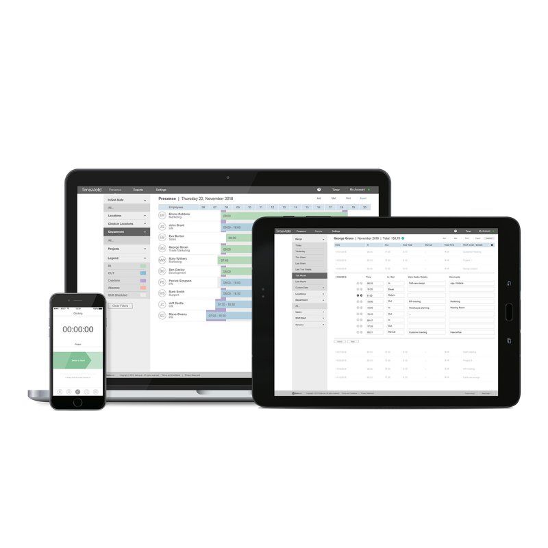 Safescan TimeMoto TM-616 Noir Carte de proximité Secteur TFT Ethernet/LAN