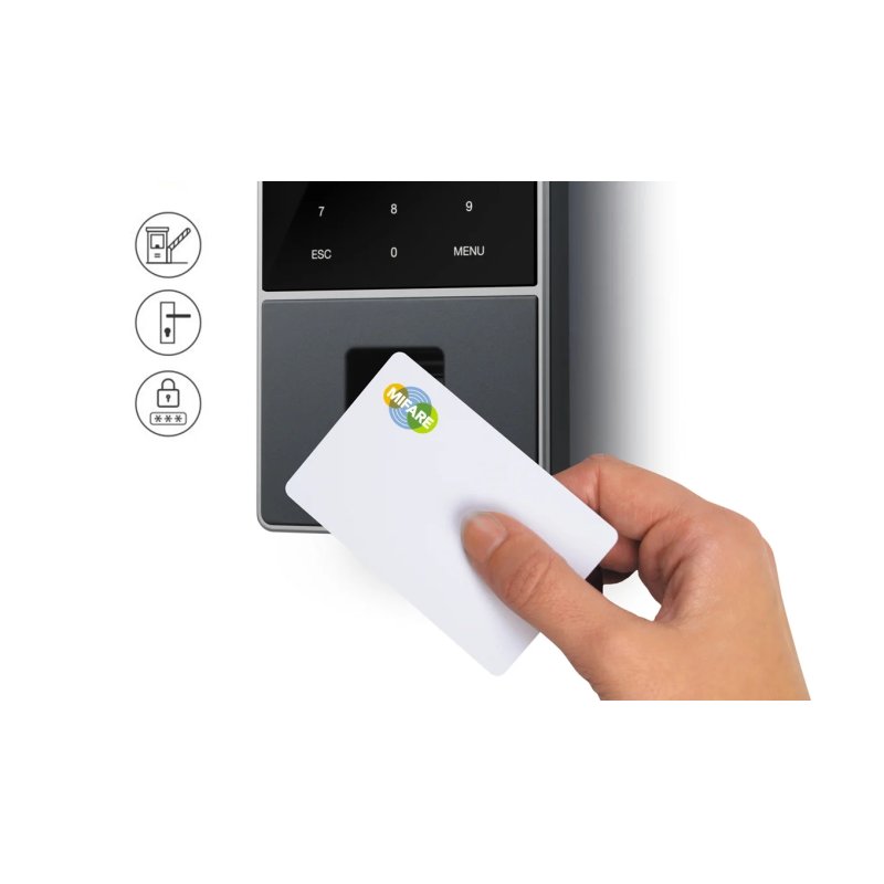 Safescan TM-828 SC Black Fingerprint, Password, Proximity card, Smart card DC TFT Ethernet LAN