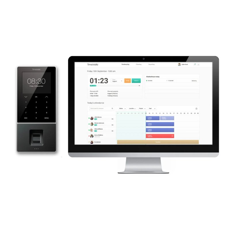 Safescan TM-828 SC Black Fingerprint, Password, Proximity card, Smart card DC TFT Ethernet LAN