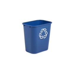 Rubbermaid Corbeille à papier, 26,6 litres, PE, bleu