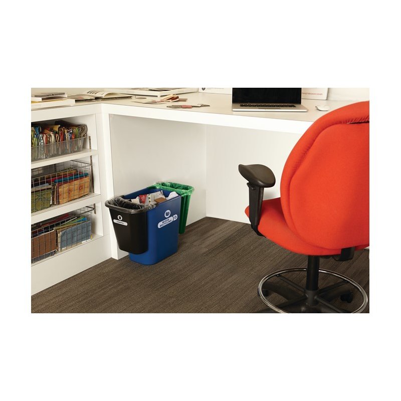 Rubbermaid FG295073BLA poubelle Rectangulaire Noir