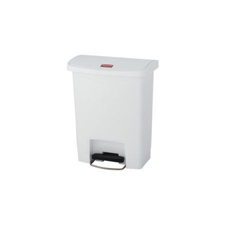 Rubbermaid Collecteur à pédale Slim Jim, 30 litres, blanc