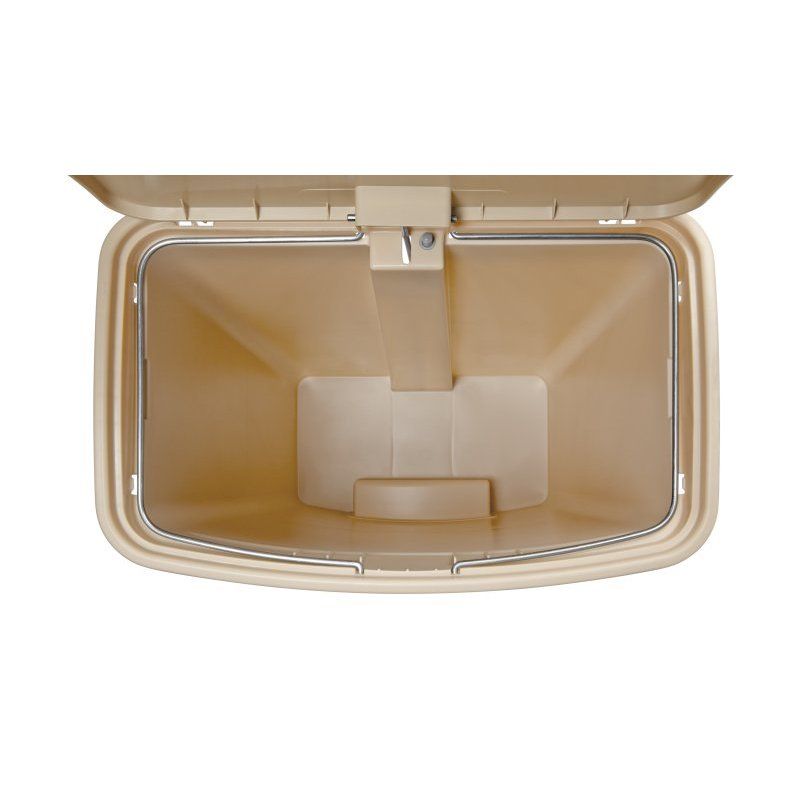 Rubbermaid Collecteur à pédale Slim Jim, 50 litres, blanc