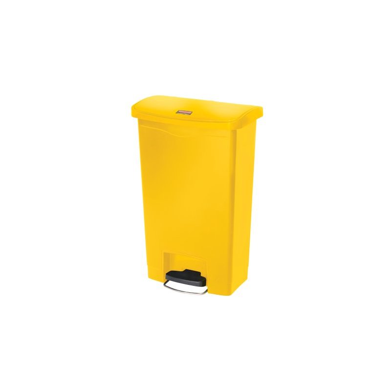 Rubbermaid Collecteur à pédale Slim Jim, 50 litres, jaune