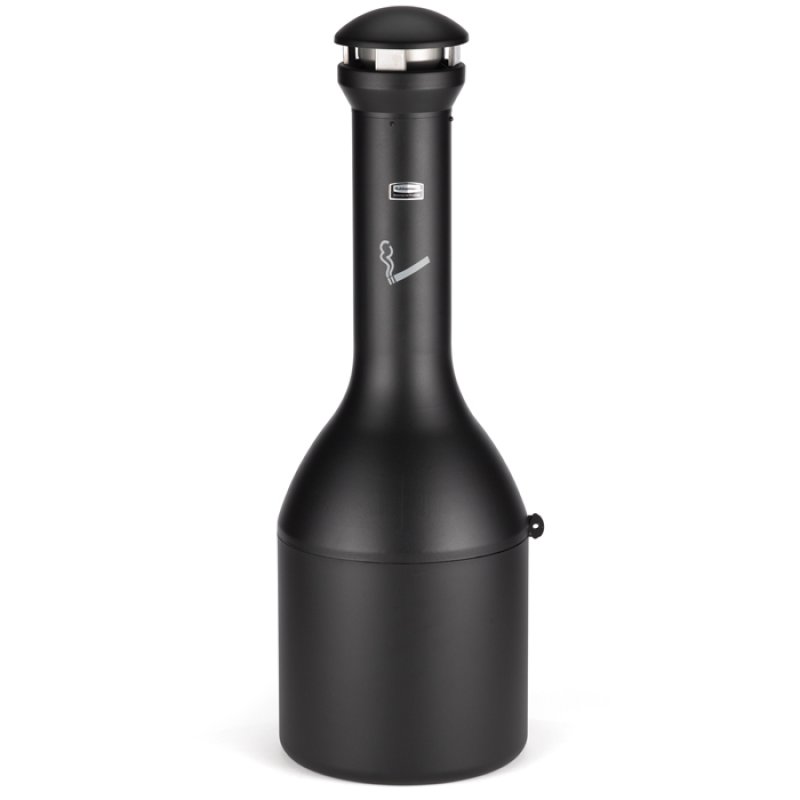 Rubbermaid Cendrier sur pied Infinity Genie, rond, noir