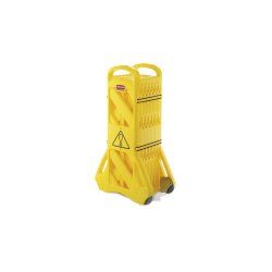 Rubbermaid MOBILE BARRIER, 13 FEET, YELLOW