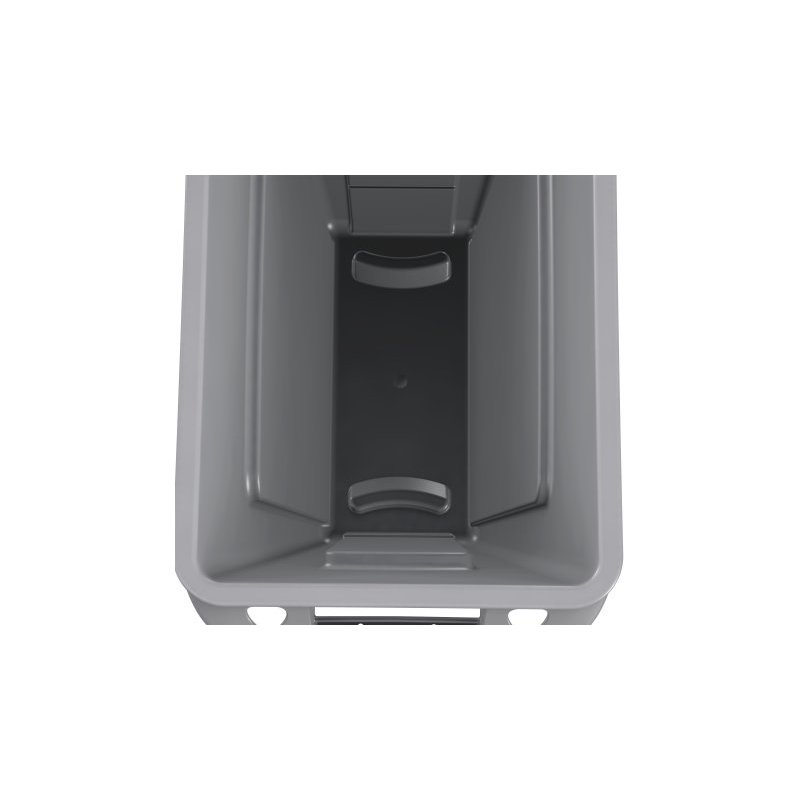 Rubbermaid Collecteur de déchets Slim Jim avec conduits,gris