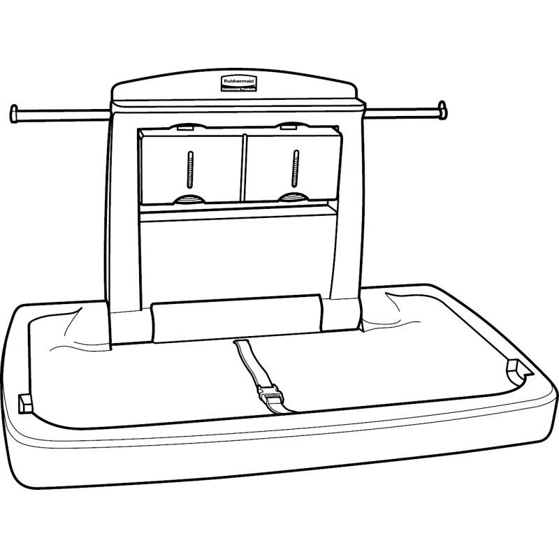 Rubbermaid Table à langer horizontale, pliable