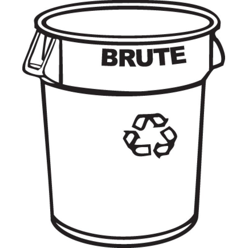 Rubbermaid Collecteur BRUTE 75,7 litres, en PP, bleu