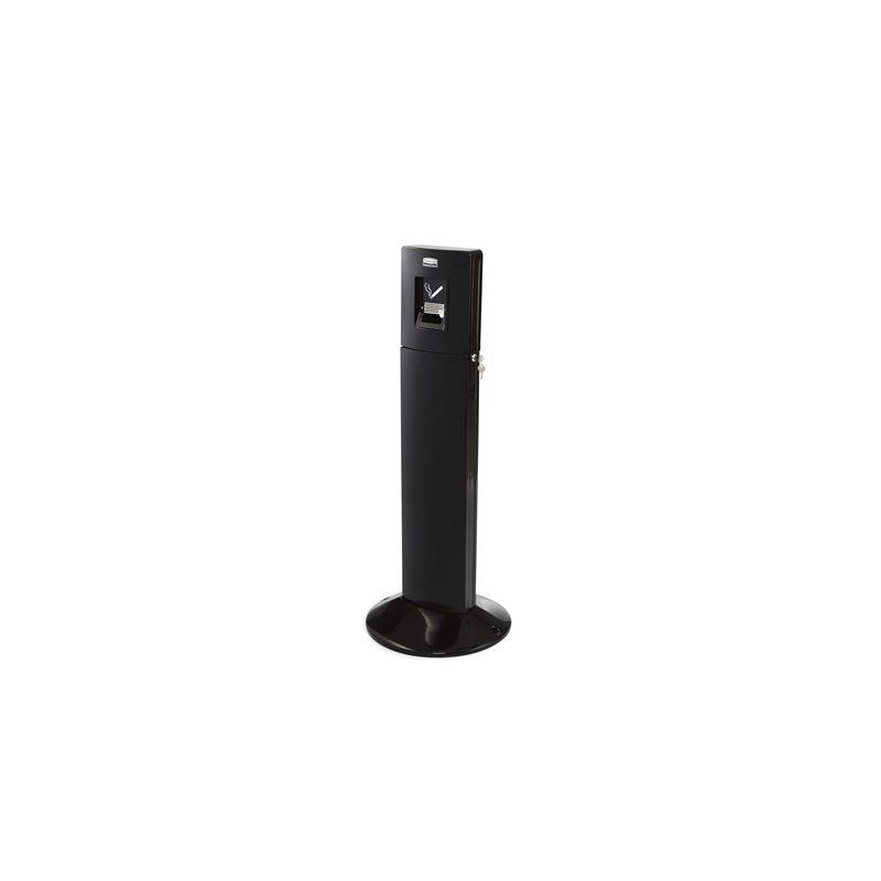 Rubbermaid Cendrier Metropolitain Smokers' Station, noir